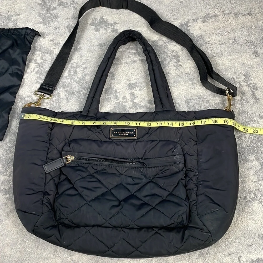 Marc Jacobs Quilted Nylon Baby Diaper Bag Travel Commute Duffle Black